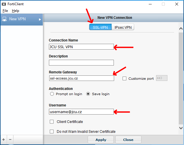 forticlient vpn windows 10